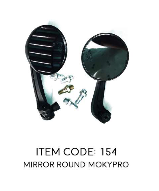 MIRROR ROUND PVC BAR END MIRROR