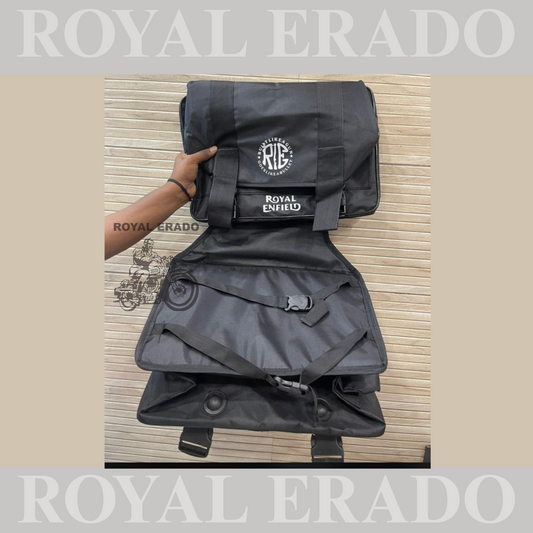 Royal enfield saddle bag throw on bags touring bag 50 litters for classic electra standard meteor hunter reborn