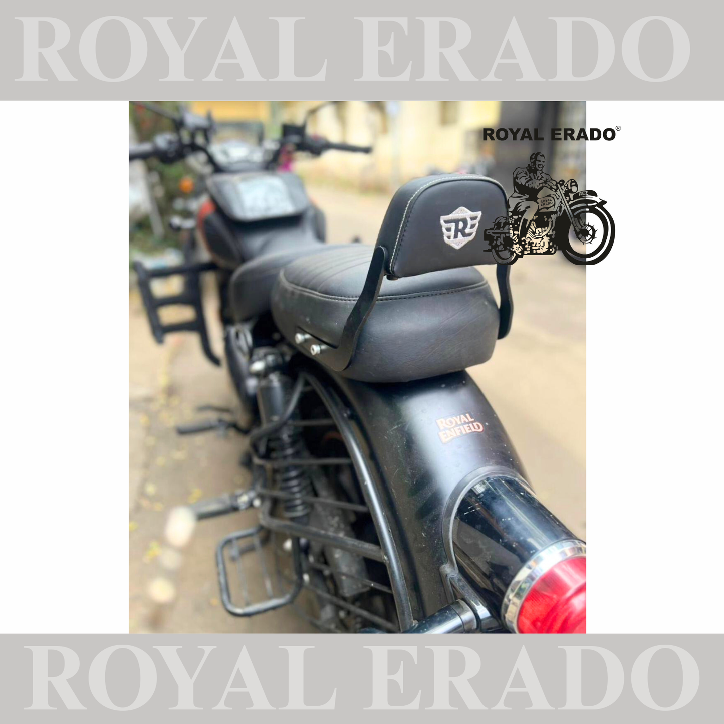 Royal enfield classic electra standard reborn backrest in metal