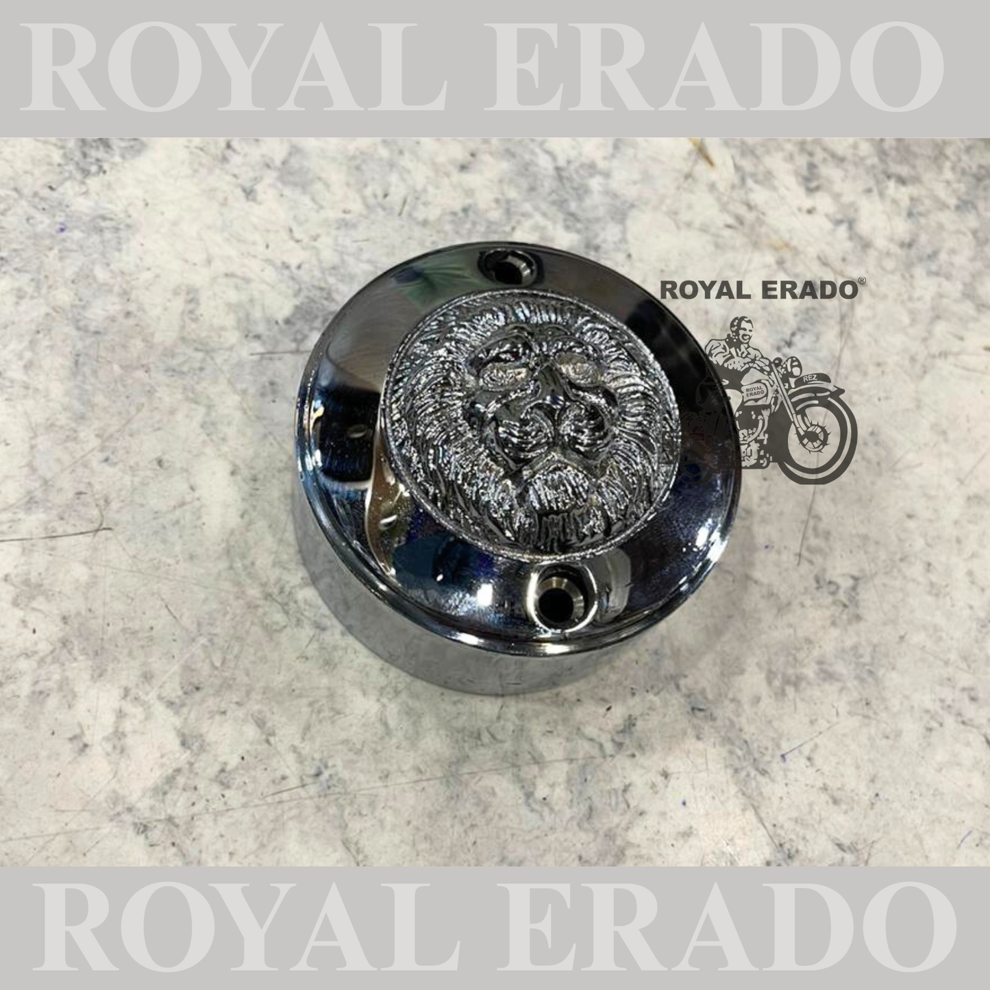 Royal Enfield Brass Chromed Delco Cap point cover with lion face