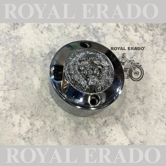 Royal Enfield Brass Chromed Delco Cap point cover with lion face