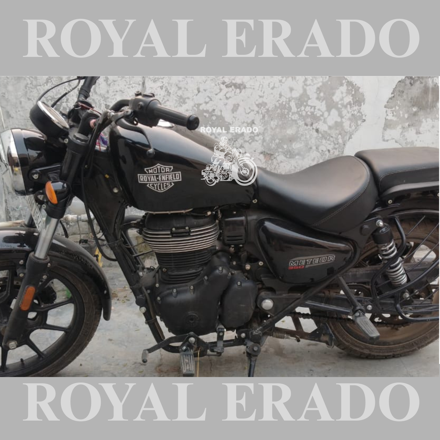 Bobber peanut shape Harley Davidson 883 or Harley Davidson 48 shape tank For Royal Enfield meteor 350 In black color