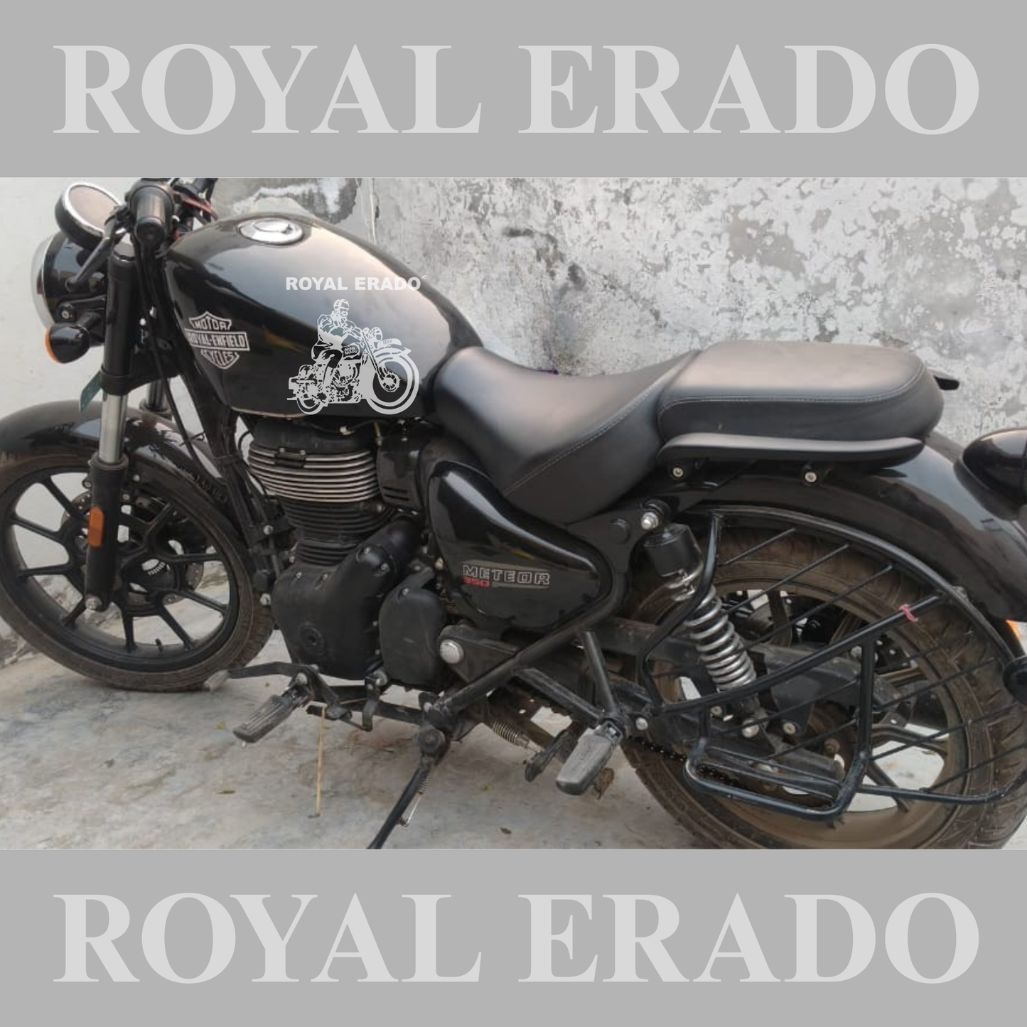 Bobber peanut shape Harley Davidson 883 or Harley Davidson 48 shape tank For Royal Enfield meteor 350 In black color