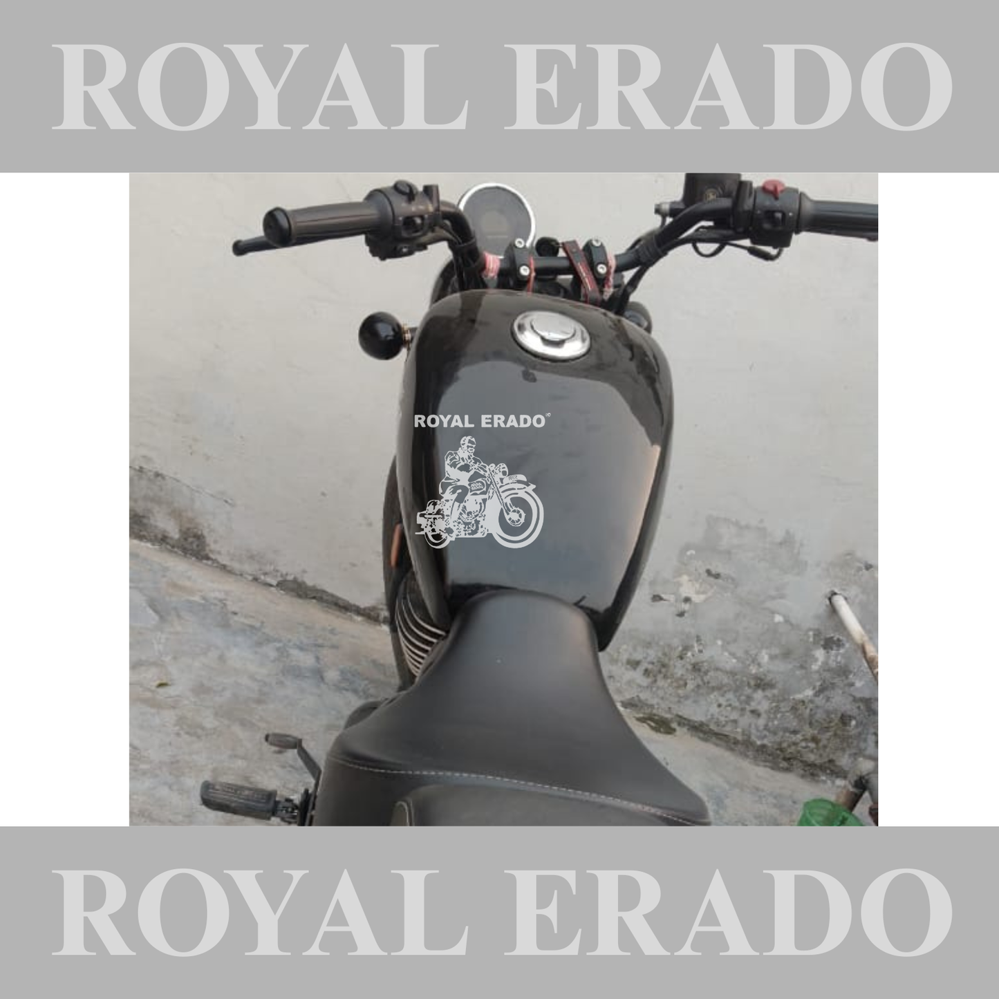 Bobber peanut shape Harley Davidson 883 or Harley Davidson 48 shape tank For Royal Enfield meteor 350 In black color