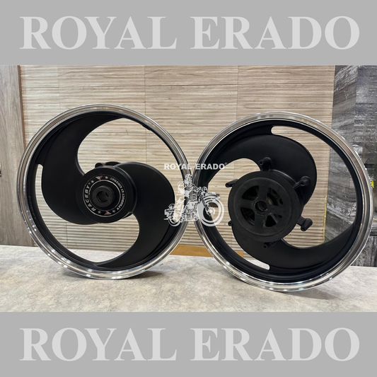 Kingway / raceby 2S broad S alloy wheel in black for Reborn Classic single disc and Battalion Standard single disc 9500