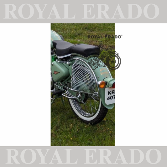 Royal Enfield side saree guard vintage old mode g2 style in chrome