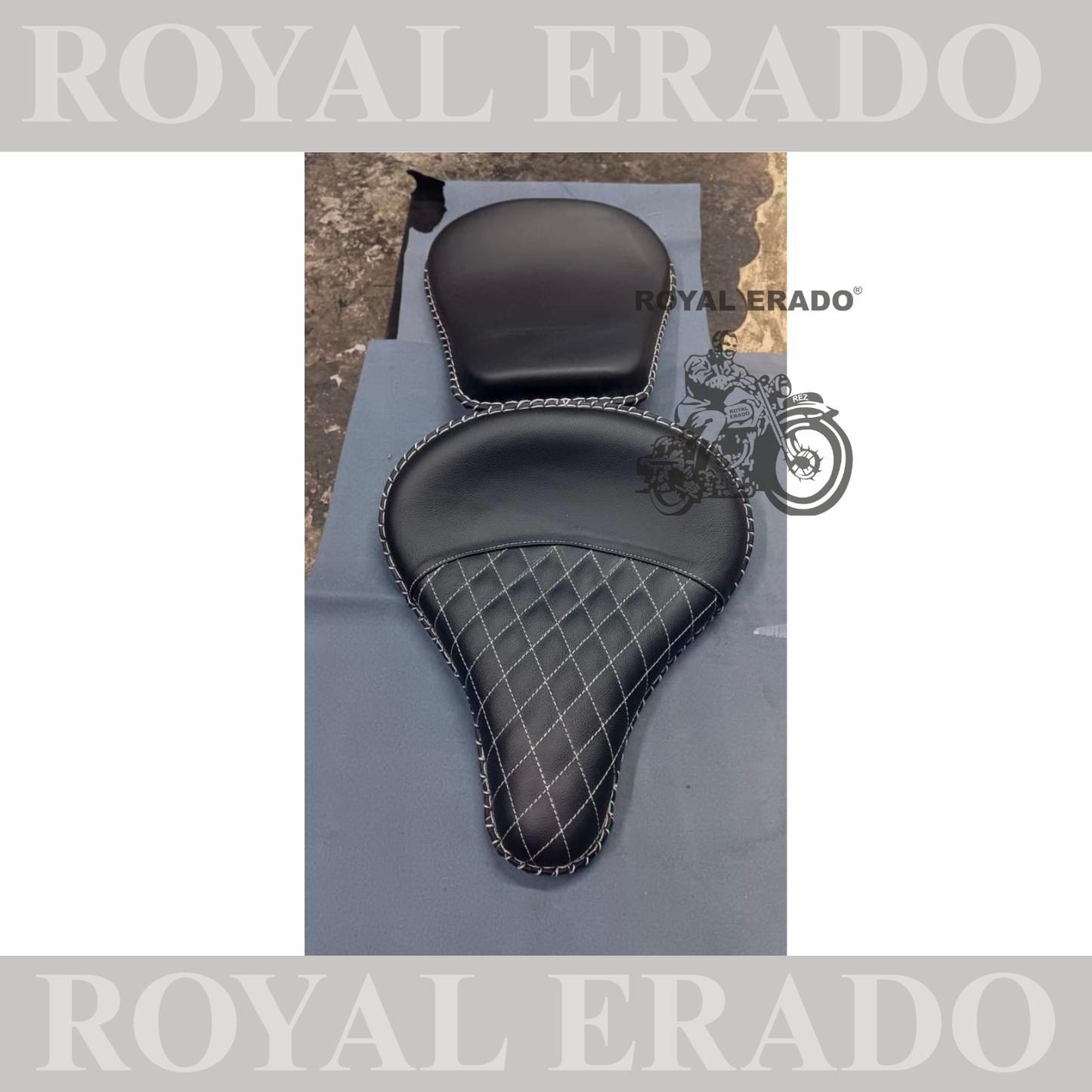 Royal Enfield leather seat for Classic Electra and Standard Kabir sing style black seat with springs