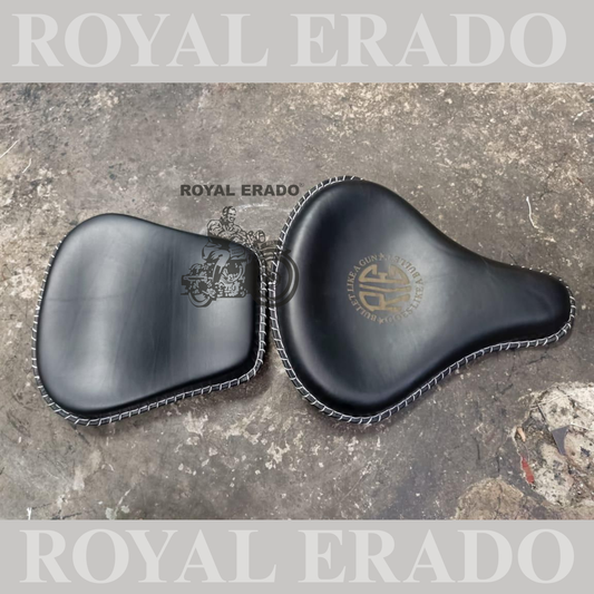 Royal Enfield leather seat for Classic Electra and Standard Kabir sing style black seat with springs