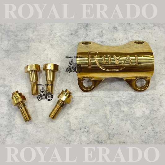 Brass handle clamp / clip with Bolt for Vintage Royal Enfield & g2 old model Standard 1962 to 2000 model