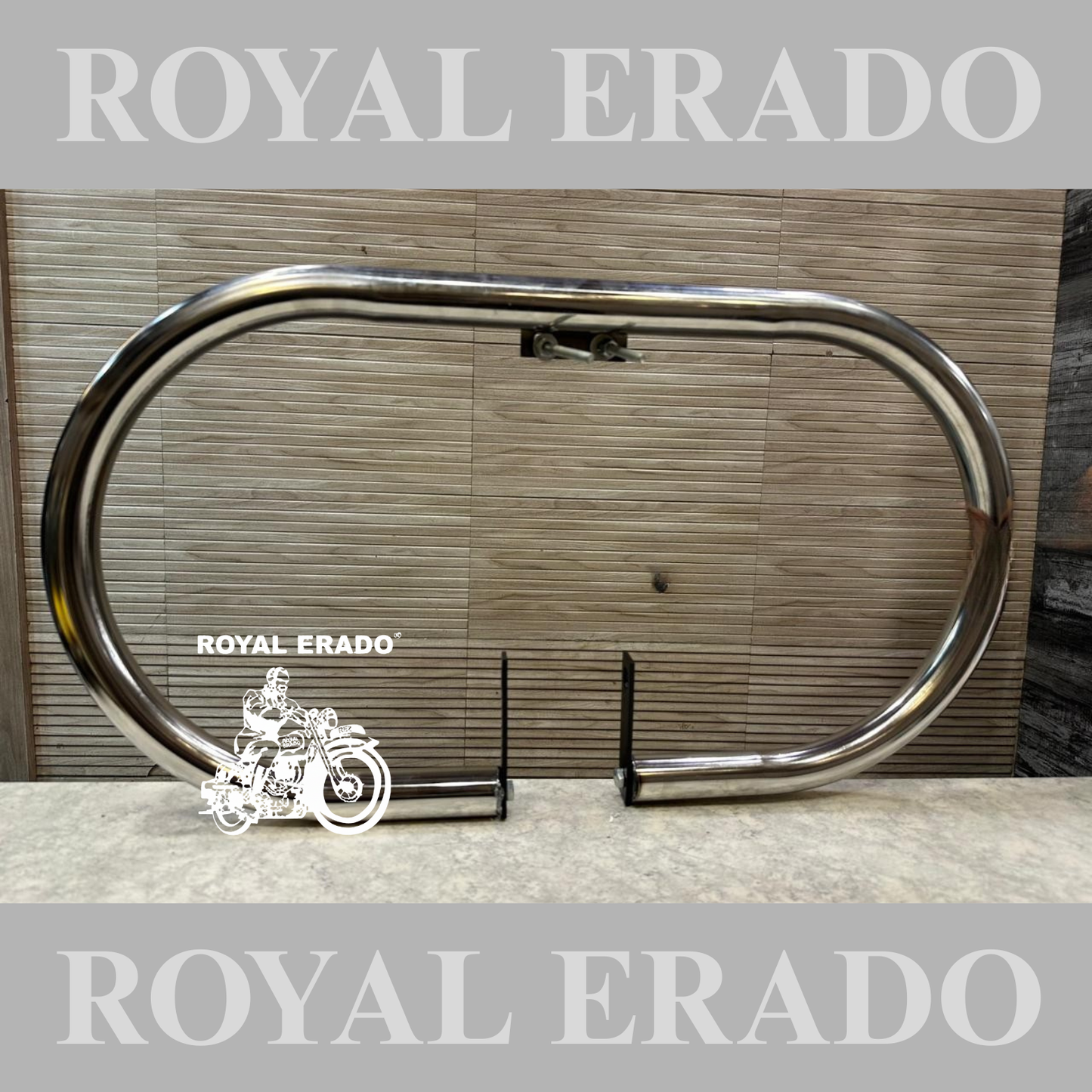 Royal Enfield vintage g2 1962 old model style Steen less still oval legguard leg guard crash bar for standard Electra classic in chrome