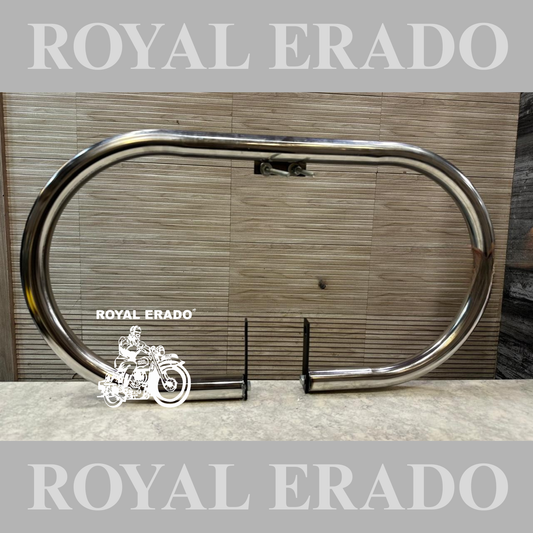 Royal Enfield vintage g2 1962 old model style Steen less still oval legguard leg guard crash bar for standard Electra classic in chrome