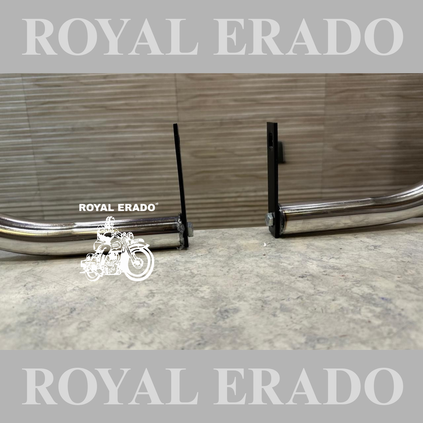 Royal Enfield vintage g2 1962 old model style Steen less still oval legguard leg guard crash bar for standard Electra classic in chrome