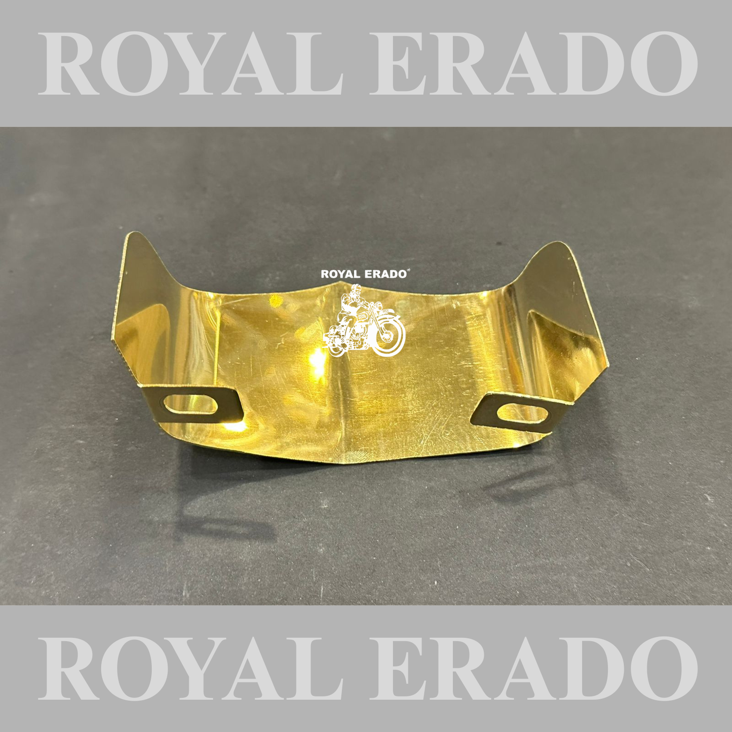 Royal Enfield Vintage British style made in England made like a gun logo Vintage 1962 old g2 model tail light shade in brass engraved