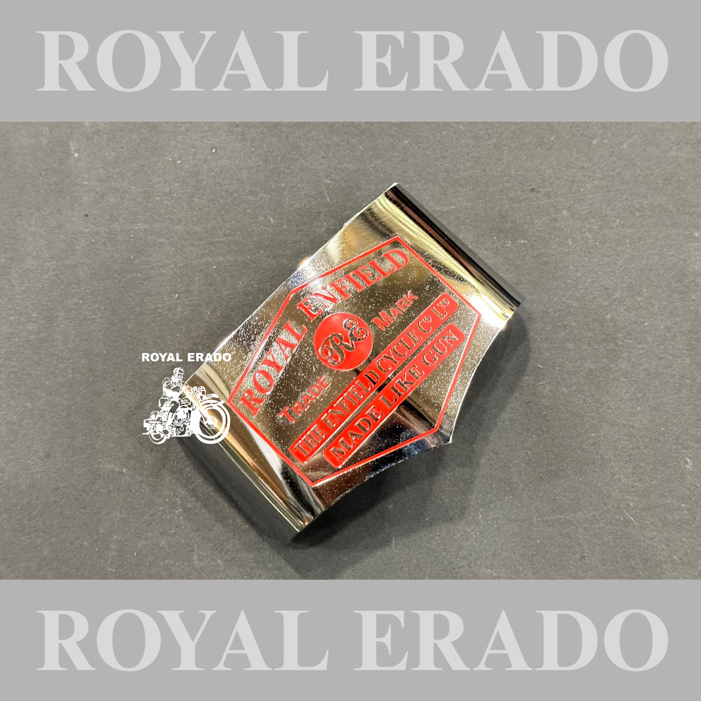 Royal Enfield Vintage British style made in England made like a gun logo Vintage 1962 old g2 model tail light shade in chrome engraved