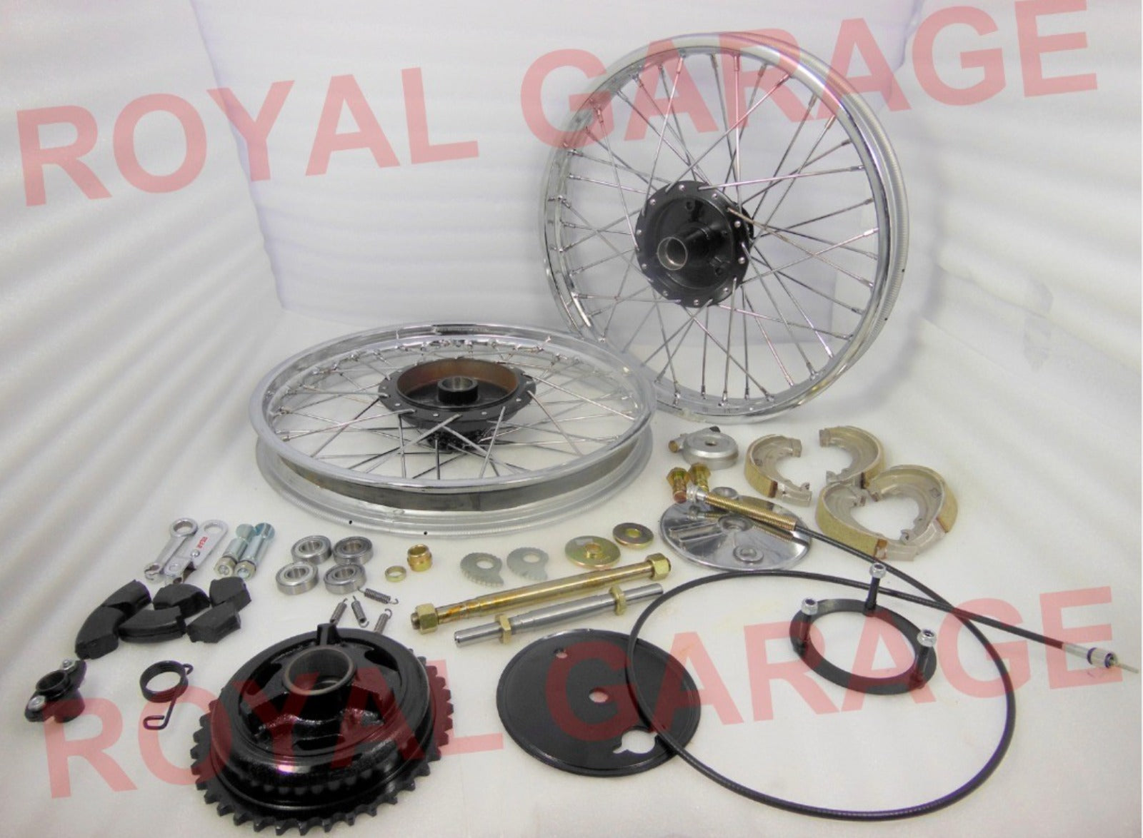 ROYAL ENFIELD VINTAGE CYCLE TYPE HUB WHEEL RIM ASSEMBLY WITH ALL SPARE ...