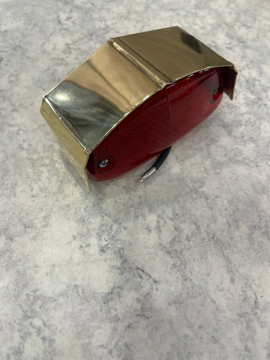 BRASS TAIL LIGHT SHADE PEAK FIT FOR VINTAGE ROYAL ENFIELD