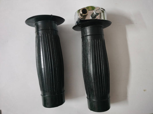 NEW ROYAL ENFIELD CHROME G2 VINTAGE OLD 62 MODEL TYPE HANDLE GRIP WITH THROTTLE 7/8" HANDLE BAR
