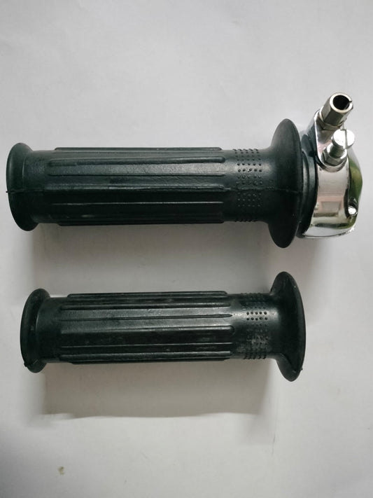 NEW ROYAL ENFIELD CHROME G2 VINTAGE OLD 62 MODEL TYPE HANDLE GRIP WITH THROTTLE 7/8" HANDLE BAR.