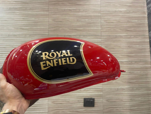 Royal enfield classic 350cc tank from 2013 to 2020 in red.