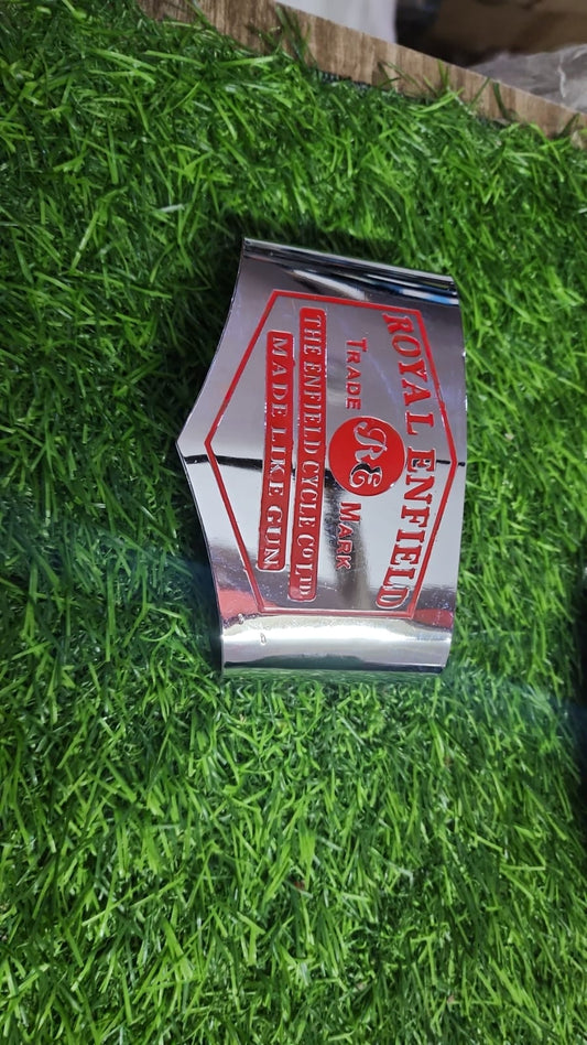 Royal Enfield vintage tail light shade in chrome with made like a gun logo for g2 model.