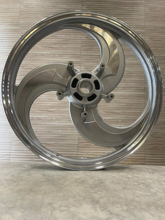 KINGWAY RACE BOY TALWAR SILVER & CHROME CNC alloy for ROYAL ENFIELD REBORN CLASSIC SINGLE DISC & STANDARD AFTER 2023 MODEL SINGLE DISC.