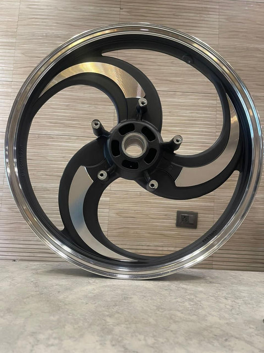 KINGWAY RACE BOYS TALWAR BLACK & CHROME FOR ROYAL ENFIELD REBORN CLASSIC DOUBLE E DISC