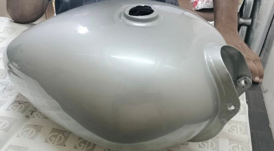 Royal enfield electra tank in silver for bs4.