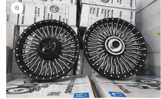 Royal Erado 30 Spokes Alloy Wheel set for classic single disc.