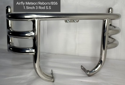 Leg guard stainless steel heavy quality 1.5 inch thickness pipe non-rustable for reborn classic meteor 350 and Standard battalion.