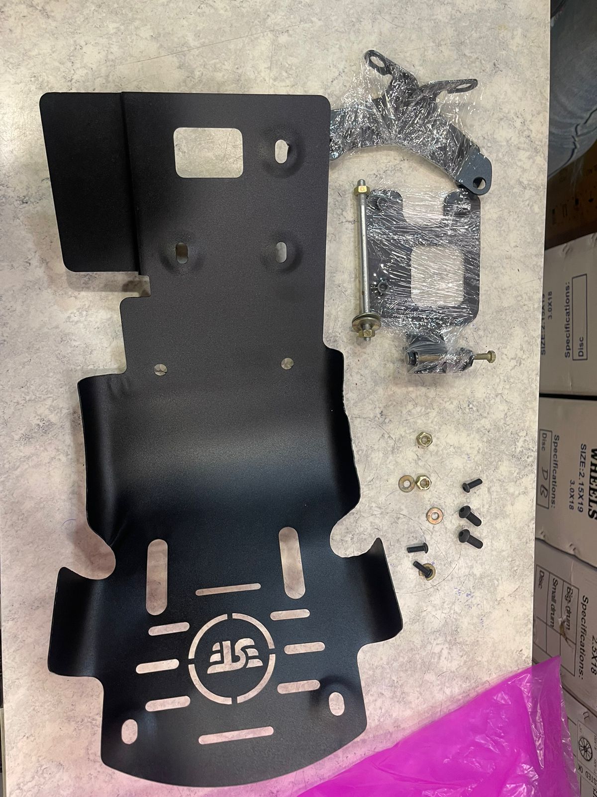 Royal Enfield Black Sump guard for Classic 350 Before Sep 2021 Models, Bullet, ELECTRA STANDARD.
