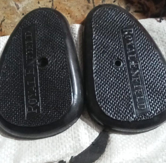 Knee pad for fuel tank vintage model royal enfield g2 standard with royal enfield written.