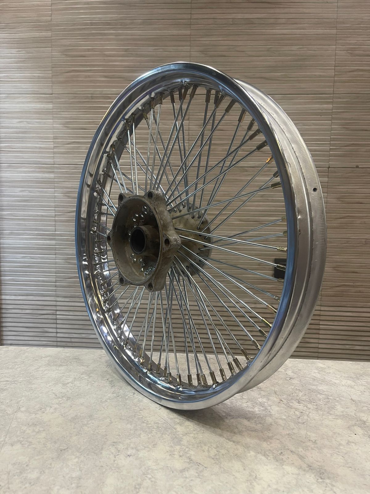 80 spoke wheel rim in chrome for royal enfield classic electra standard