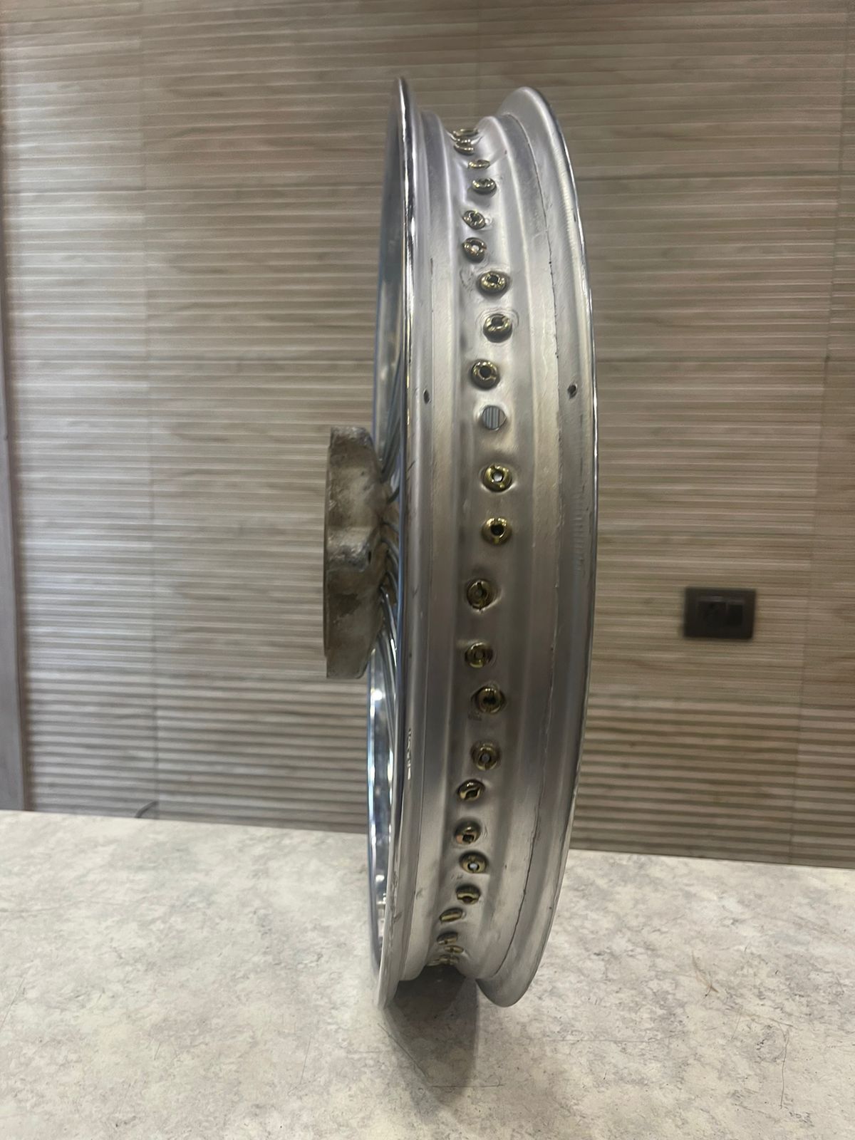 80 spoke wheel rim in chrome for royal enfield classic electra standard