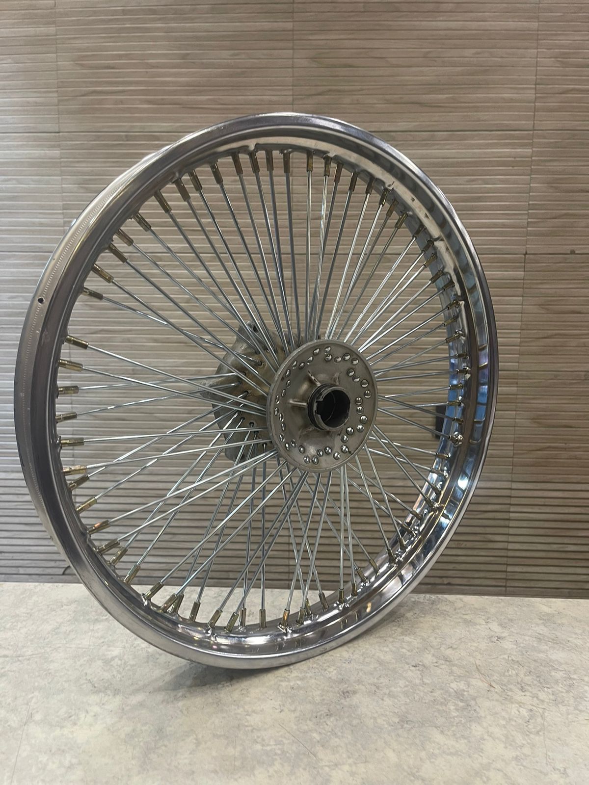 80 spoke wheel rim in chrome for royal enfield classic electra standard