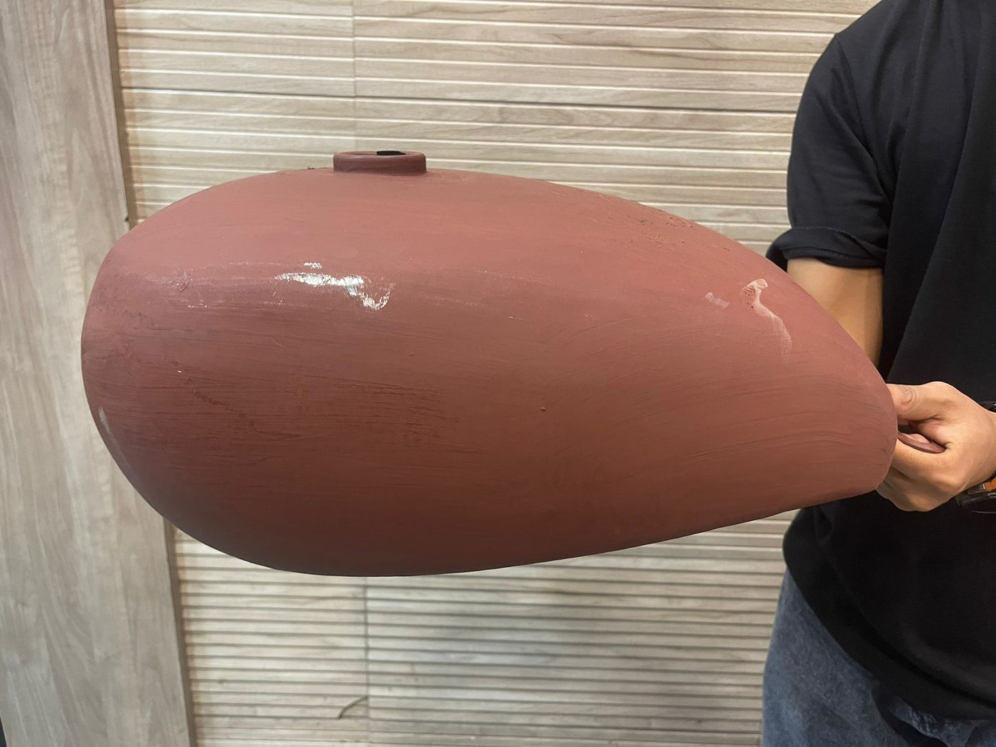 Royal enfield standard classic electra tank in raw without paint.