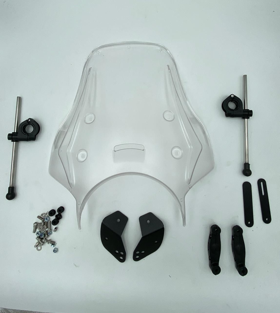 Royal Enfield Interceptor 650 Himalayan Hunter 350 Meteor windshield visor with fitting in Transparent