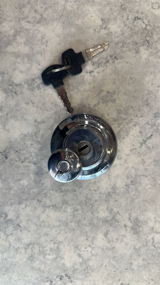 vintage style 1962 g2 model tank cap chrome with lock for royal enfield standard before 2000 model