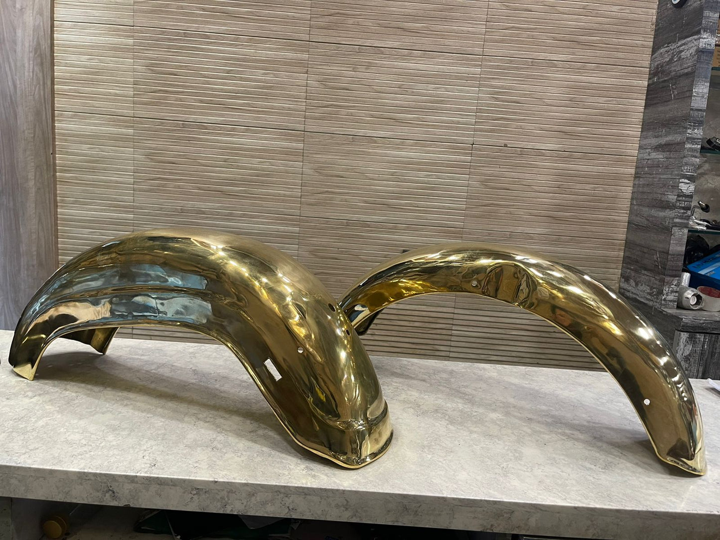 Royal Enfield Standard 350cc Mudguard in brass vintage style