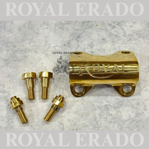 Royal Enfield brass handle clamp with bolt for Classic Electra Standard from 2010 model to 2020 model