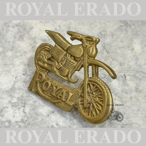 Royal Enfield bike monogram in brass for Classic Electra Standard battalion Hunter and Meteor