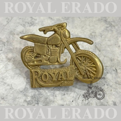 Royal Enfield bike monogram in brass for Classic Electra Standard battalion Hunter and Meteor