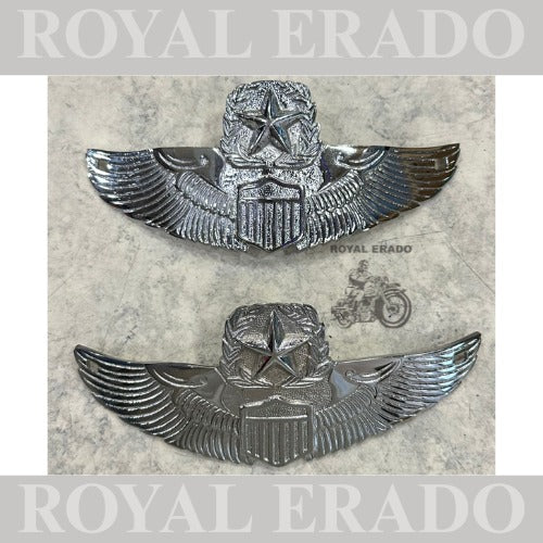 Royal Enfield Classic Electra and Standard star tank monogram in chrome
