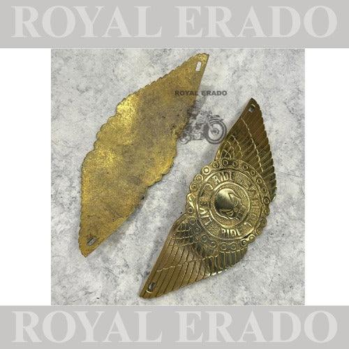 Royal Enfield Classic Electra and Standard live to ride skull tank monogram in brass