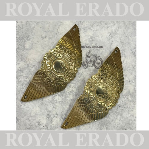 Royal Enfield Classic Electra and Standard live to ride skull tank monogram in brass