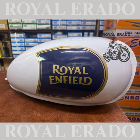 Royal Enfield Classic bs-3 bs-4 white tank from 2013 to 2020 model