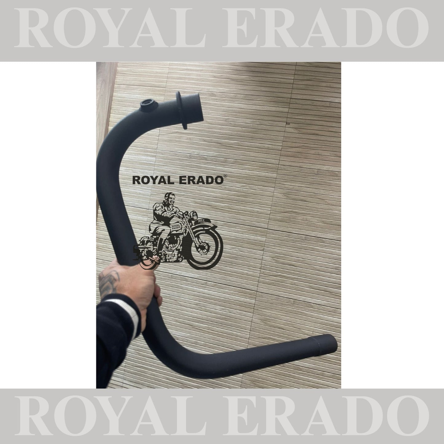 Royal Enfield meteor 350 and classic reborn bend pipe in black free flow for loud sound