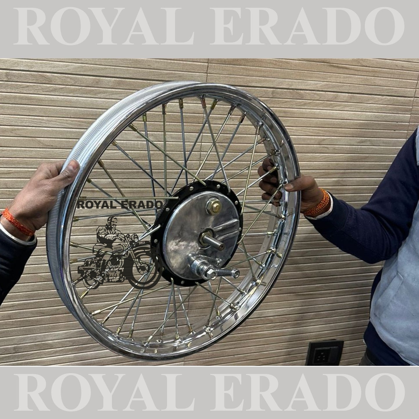 Royal Enfield vintage g2 cycle hub front complete wheel rim