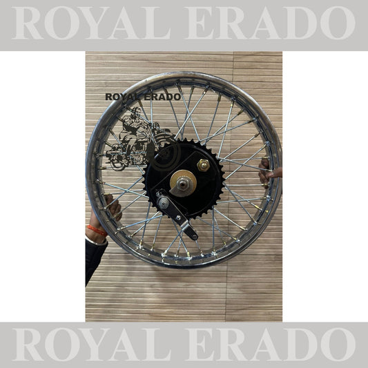 Royal Enfield vintage g2 cycle hub rear  complete wheel rim