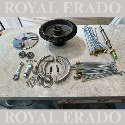 Rear cycle wheel hub all spares for Vintage 1962 Royal Enfield g2 old model Standard.