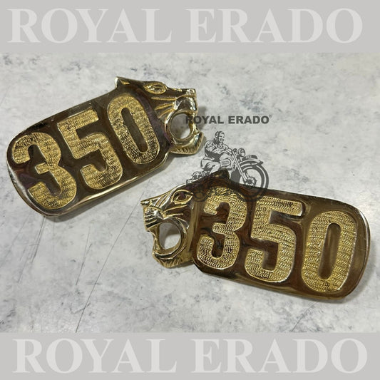 Royal Enfield brass 350cc tool box monogram with lion face logo for Reborn Classic Electra Standard battalion meteor 350cc hunter 350cc Fit to tool box air filter box